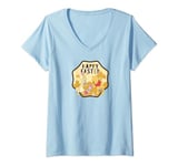 Disney Winnie the Pooh Rabbit Piglet Happy Easter V-Neck T-Shirt