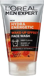 Hydra Energetic Face Wash 100ml, Energizing Cleanser for Men, Refreshing Skincar