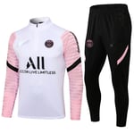 Paris, Atletico Madrid, Inter Milan, Liverpool, Marseille Brasilien Långärmad tröja, vuxen och barns träningsdräkt, fotbollströja set White and pink White and pink S