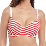 Freya Swimwear Drift Away Underwired Sweetheart Padded Bikini Top Red 4048