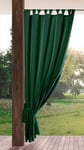 Eurofirany Garden Rideau Extérieur avec Onglet en Haut - 1 pc. Rideau Imperméable, Coupe-Vent, Fermeture Velcro, Rideau pour Pergola, Gazebo, Terrasse, Pavillon, 155x240 cm, Vert Foncé