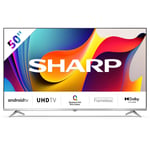 SHARP 50 Inch TV 4K Ultra High Definition Quantum Dot Android Smart TV 50FP1KA