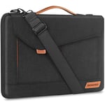 DOMISO 17-17.3 Inch Laptop Sleeve Bag Business Briefcase Messenger Bag Compatible with 17.3" Dell Computer/HP Pavilion 17/ProBook 470/MSI GS73VR Stealth PRO/Dell/Lenovo/Acer/Asus,Black