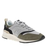 Baskets New Balance 997 en cuir nubuck gris à semelle semi-compensée