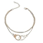 Guld Silver Handbojor Anklet Par Beach Anklet