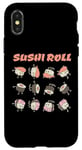 Coque pour iPhone X/XS Rouleau de sushi amusant dessin animé Kawaii Anime japonais Art Design