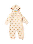 Little Green Radicals Baby Organic Cotton Rainbow Snug as a Bug Suit, Cream