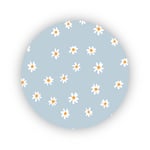 Pack of 24 paper label stickers, Blue Daisy paper labels, Daisy Flower Adhesive