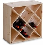 Hamea Home - Casier range bouteille vin en bois naturel en croix pour cave et cellier a vin - meuble de rangement bouteille de vin