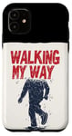 Coque pour iPhone 11 Graphique Walking My Way pour un look confiant