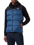 Schott NYC Mixte Utahv GILET DOUDOUNE EMPIECEMENT EPAULE SCHOTT, STEEL BLUE, L EU