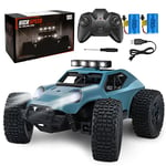 Kizeefun Voiture Télécommandée, 2,4 Ghz 1/20 RC Voiture Véhicule Tout-Terrain 20 Km/H Jouet Électrique Tout-Terrain Voiture avec 2 Piles 50 Min De Lecture Et Phare LED Cadeau pour Les Enfants