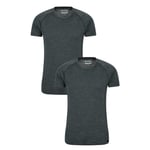 Mountain Warehouse Mens Summit Merino Wool T-Shirt (Pack of 2) - S