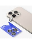 Blueo Sapphire Crystal Stainless Steel Camera Lens Protector - grey - iPhone 15 Pro