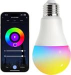 inaepeak E27 WiFi Smart Bulb, 2700K-6500K Dimmable Colour Changing Light Bulb, 