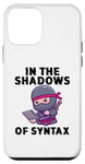Coque pour iPhone 12 mini Programmation amusante dans l'ombre de la syntaxe Ninja