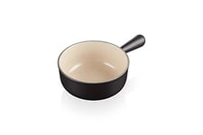 Le Creuset Caquelon en fonte émaillée 22 cm, 2,6 litres, Noir Mat, 20007180002460