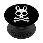 Funny Bunny Skull Crossbones Egg Hunt Easter Day PopSockets Adhesive PopGrip