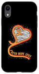 Coque pour iPhone XR Faith Hope Love Ruban orange pour sensibilisation à la leucémie et au cancer