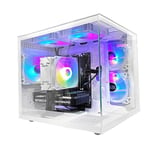 suevery PC Gamer Ordinateur Gaming PC Gaming Blanc Intel i5-12400F (12 Cœurs 4,4 GHz) Tour de PC Gamer Fixe, 32 Go RAM, 1 to SSD NVMe, RTX 3050 6 Go, Windows 11 Home (Blanc)