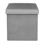 Pouf & Coffre de Rangement 'Giulia' 38cm Gris