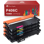 Toner Kingdom CLT-P406C Compatible for Samsung Xpress C410W Toner C410 C460W for Samsung CLP 360 365 CLP360 Toner CLX 3305 3300 CLX-3305 Toner for Samsung CLT-K406S CLT-Y406S CLT-M406S CLT-C406S