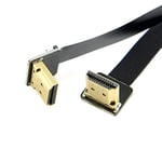 CableccFPV Câble plat HDMI coudé 90 degrés mâle vers mâle HDTV FPC 20 cm pour photographie aérienne multicopter