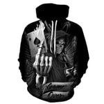 Hoodie Coat Poker Skull Hoodies Sweatshirts 3D Hoodie Men Tracksuit Fashion Hoody Funny Pullover Streetwear Mens Tracksuit 4Xl Lms1036