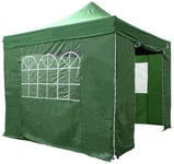 All Seasons Gazebos 3m x Pop Up Garden Gazebo & Side Panels-Green