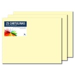 RAYLU PAPER – Papier coloré 50 x 65 cm, 25 Feuilles Papier Cartonné 180g/m², cartons professionnels de couleurs pour bureau, l’artisanat (Crème)