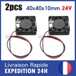 2x Ventilateur 4010 axial 40*40*10mm 24V pour Creality CR10 Ender 3 Alfawise...