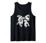 Cute Coquette Bow Soccer Ball Mom Life Game Day Soccer Lover Tank Top