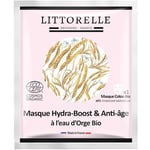 Littorelle – Masque Hydra-Boost Anti-âge Certifié Bio COSMOS ORGANIC – Masque Anti-Age en Coton Biologique – Made in France – Soin Visage Hydratant Peau douce – 98,5% Origine Naturelle