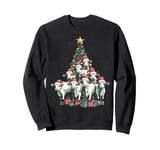 Cows Christmas Tree Funny Farmer Farm Animals Lovers Xmas Sweatshirt