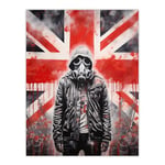 Artery8 Anarchy In The UK Gas Mask Riots British Flag Blood Dystopia Extra Large XL Wall Art Poster Print