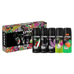 LYNX It's Game Time Bodyspray Fragrance Edition Gift Set 5x deodorant body spray gifts for him 5 piece