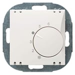 EHMANN 6091x0301 Thermostat Thermostat d'ambiance avec fonction de réduction de la nuit avec échelle de caractéristique (1-6), 55 x 55, RAL9016