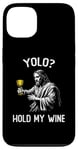 Coque pour iPhone 13 YOLO Hold My Wine Funny Jesus Easter JK BRB Ressurection