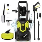 Stream Electric Pressure Washer, 1650W 135 Bar 420L/H Jet Washer Power with Adjustable Nozzle Accessory, Patio Cleaner Compact for Car Garden Fences Yard