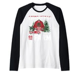 Christmas On The Farm Raglan Baseball Tee