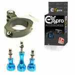 Ex-Pro Push Bike above Handlebar mount- For Gopro HD Hero3+ 3 2 Black/Blue