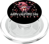 Happy Valentines Day Gnome For Women Cute Love Heart Pattern PopSockets PopGrip for MagSafe