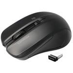 Promate Contour Ergonomic Wireless Mouse (Black)