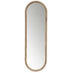 Romimex Miroir Mural en rotin Naturel avec fenêtre 50 x 160 x 3 cm