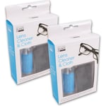 4Pc LENS CLEANER & CLOTH SET Spectacles Glasses Camera Dust Grease Streak Remove