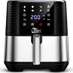 Friteuse Sans Huile, Uten 5.5L Friteuse à Air Chaud Electrique Multifonction Air Fryer Écran Tactile LCD avec 7 programmes 1700W