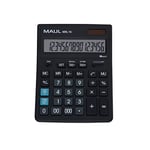 MAUL Calculatrice de Bureau MXL 16 | Calculatrice à 16 Chiffres avec calcul de Taxes | Grande Calculatrice de Bureau Professionnelle | Alimentation Solaire et à Pile | 20,5 x 15,5 cm | Noir