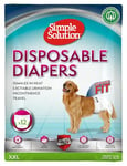 Simple Solution Couches jetables pour chiens femelles, super absorbantes et anti-fuites avec indicateur d'humidité 12 paquet