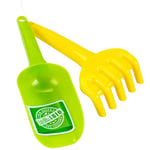 Theo Klein 7638 KLEIN goes BIO Set Pelle Creuse et Râteau à Sable Set Multicolore pour Bac à Sable en Bioplastique Jouet pour Enfants à Partir d'un an