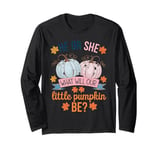 He or She What Will Our Little Pumpkin Be Halloween Gender Long Sleeve T-Shirt